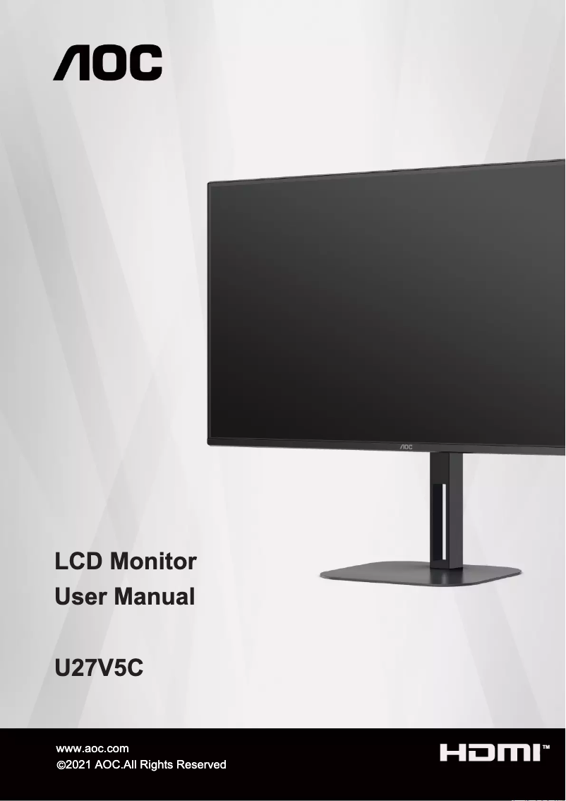 Page n°1 - Manuel utilisateur AOC U27V5C