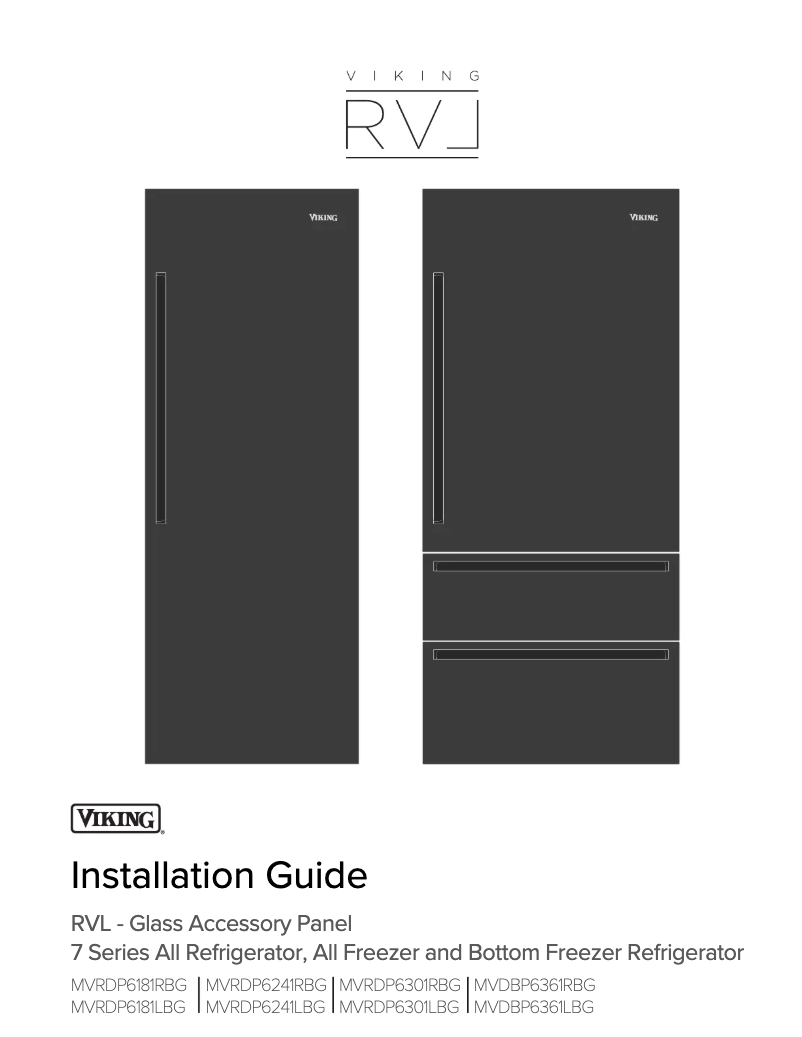 Page n°1 - Guide d'installation Viking FFI7180WL