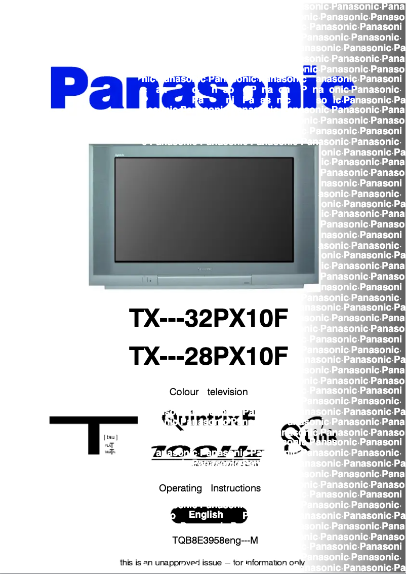 Imagen de la primera página del manual del dispositivo TX-32PX10F