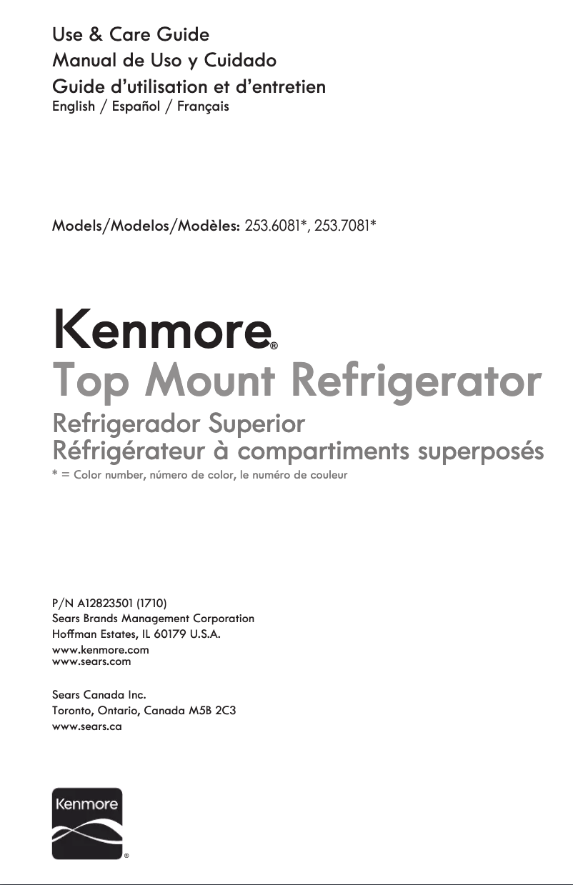 Page n°1 - Manuel utilisateur Kenmore 253.60812