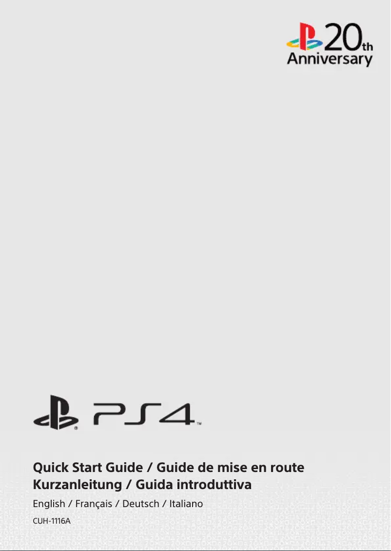 Image de la première page du manuel de l'appareil PlayStation 4