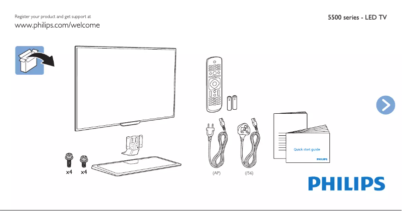 Page n°1 - Guide de démarrage rapide Philips 48PFT5509S