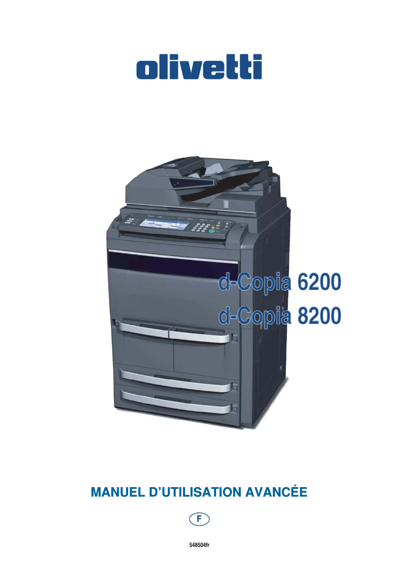 Page 1 de la notice Manuel utilisateur Olivetti d-Copia 6200