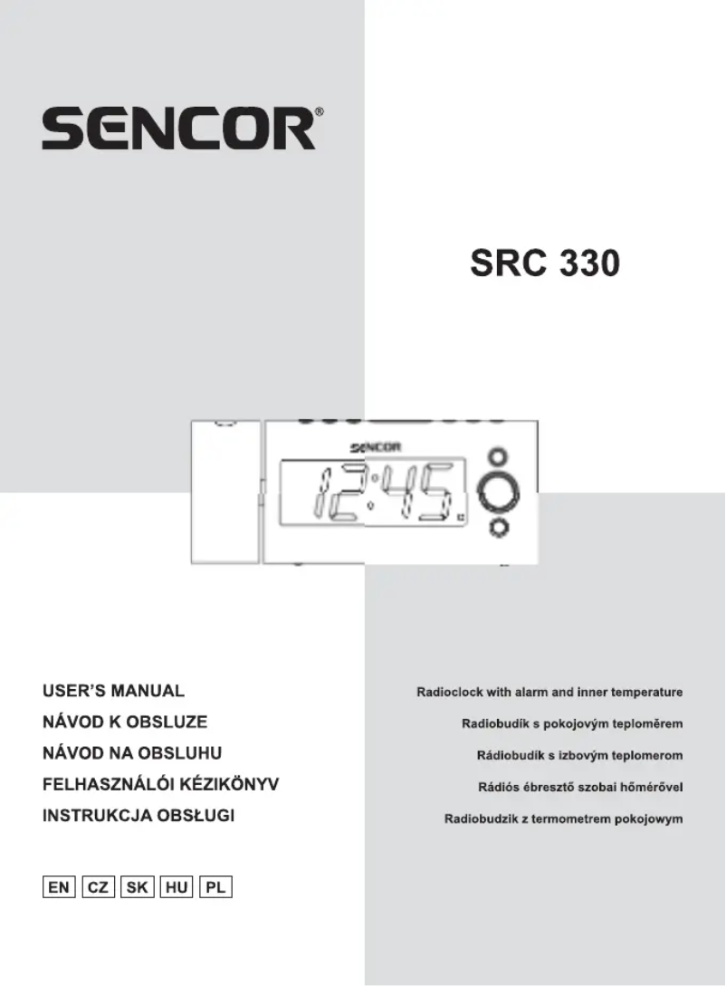 Imagen de la primera página del manual del dispositivo SRC 330 OR