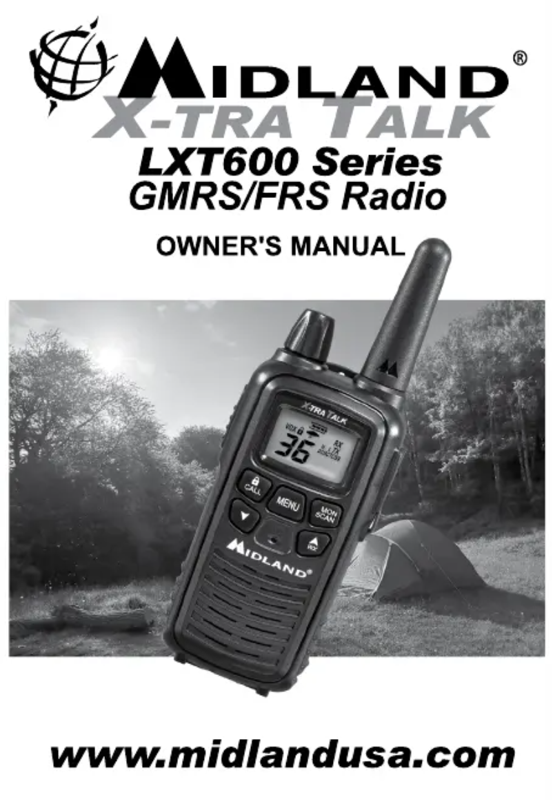 Page 1 de la notice Manuel utilisateur Midland LXT600