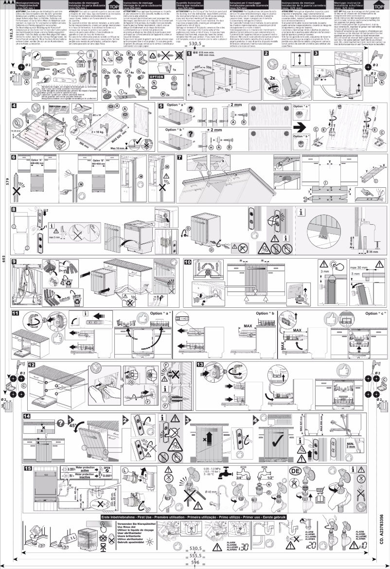 Page 1 de la notice Guide d'installation Electrolux GA60SLVC