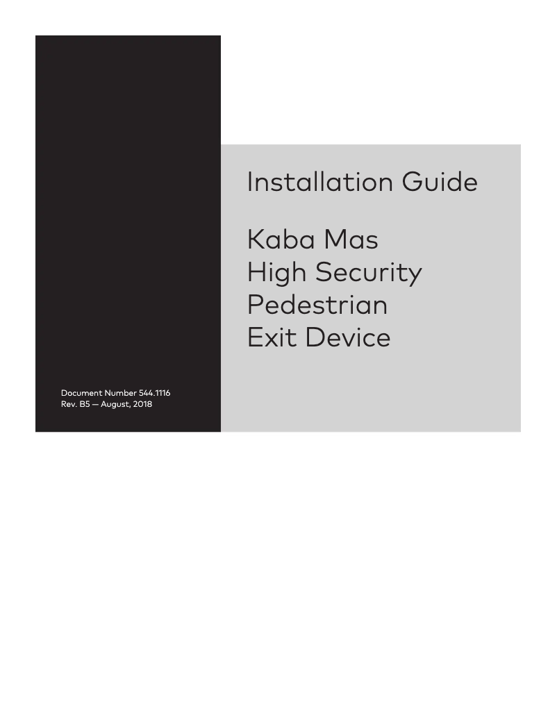 Page 1 de la notice Manuel utilisateur Dormakaba DKX-10