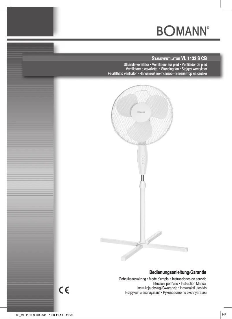 Page n°1 - Manuel utilisateur Bomann VL 1133 S CB
