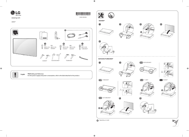 Imagen de la primera página del manual del dispositivo 43UK6500PPC