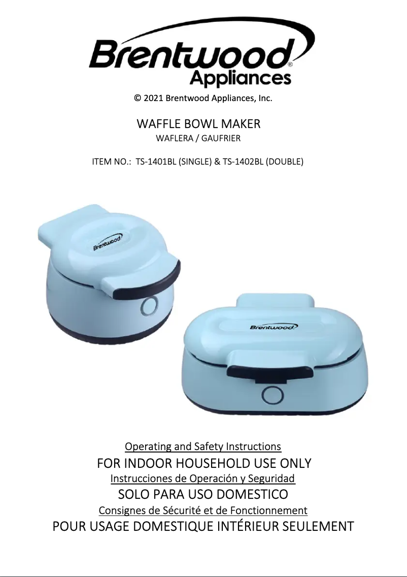 Página 1 del manual Manual de usuario Brentwood TS-1402BL
