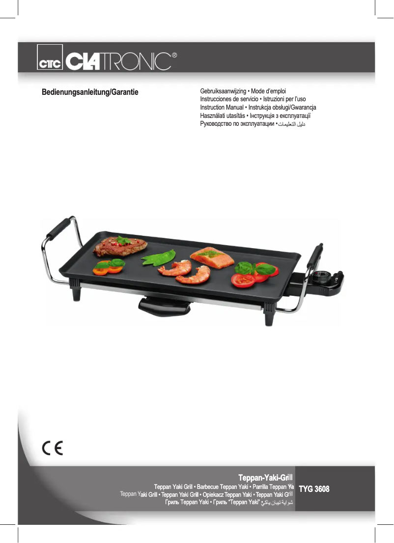 Page 1 de la notice Manuel utilisateur Clatronic TYG 3608