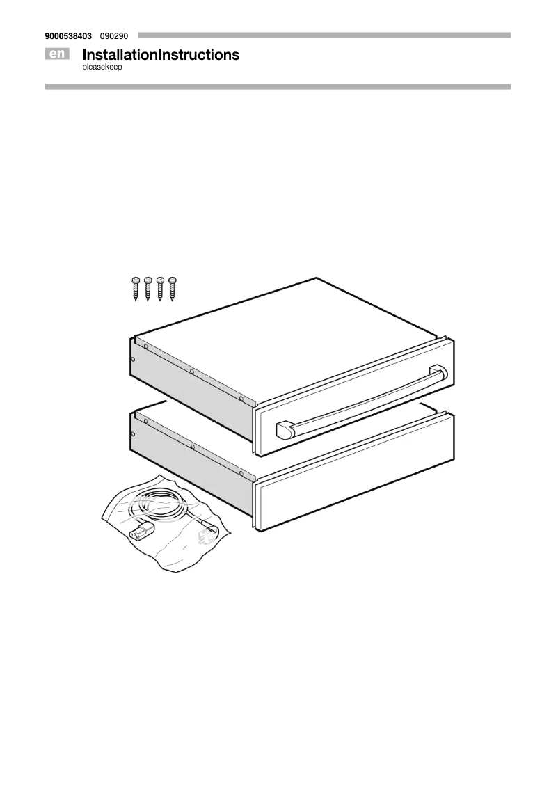 Página 1 del manual Guía de instalación Bosch HSC140P51B