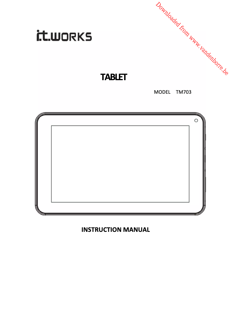 Page 1 de la notice Manuel utilisateur IT-Works TM703