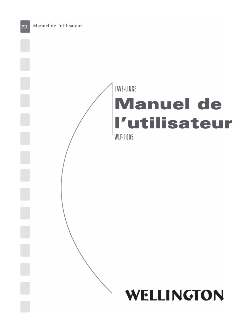 Page n°1 - Manuel utilisateur Wellington WLF-1005