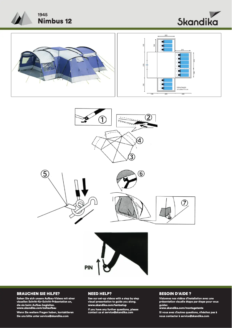 Page n°1 - Manuel utilisateur Skandika Nimbus 12