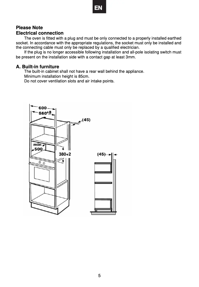 Página 1 del manual Folleto Smeg FMI325X