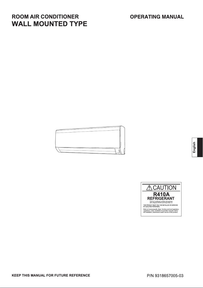 Page 1 de la notice Manuel utilisateur Fujitsu Classic ASTG12LVCC