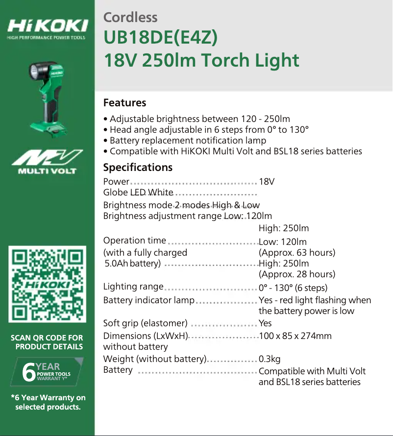 Image de la première page du manuel de l'appareil UB18DE