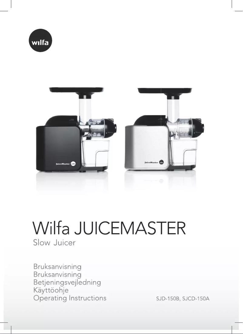 Imagen de la primera página del manual del dispositivo JuiceMaster SJCD-150A