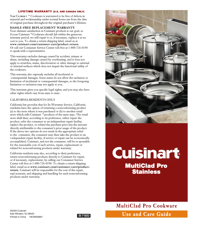 Page 1 de la notice Manuel utilisateur Cuisinart MCP66-28N