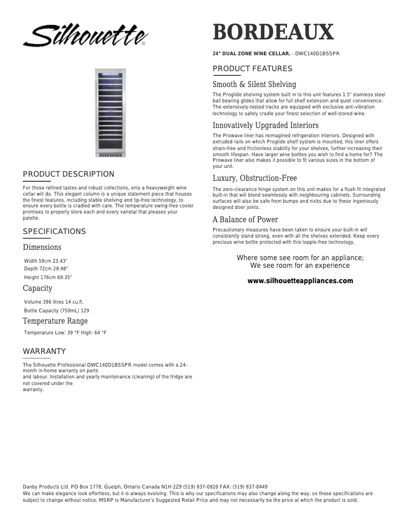 Image de la première page du manuel de l'appareil DWC140D1BSSPR