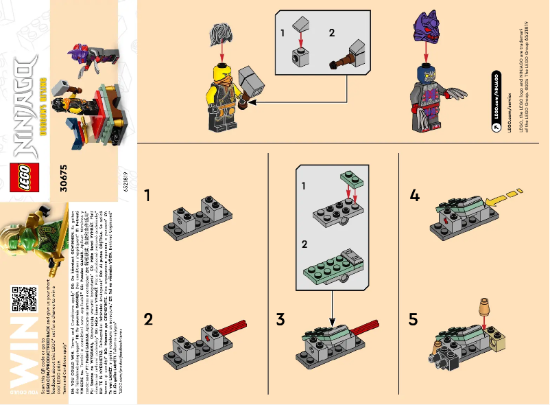 Image de la première page du manuel de l'appareil NINJAGO 30675