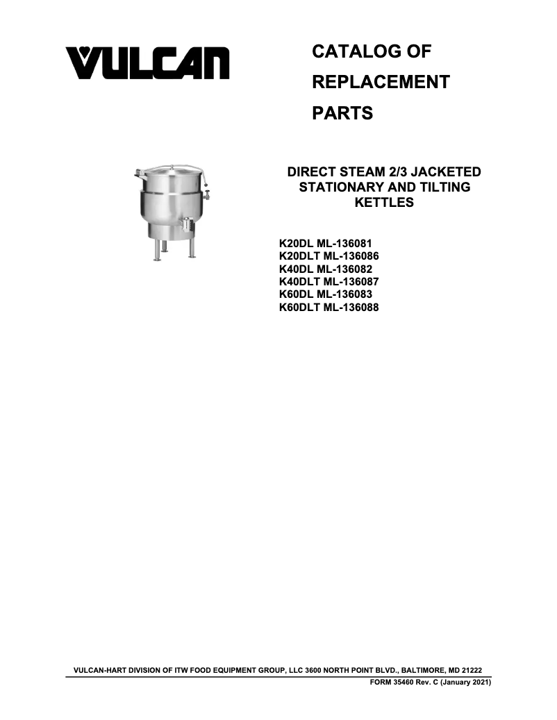Page n°1 - Catalogue Vulcan K20DL