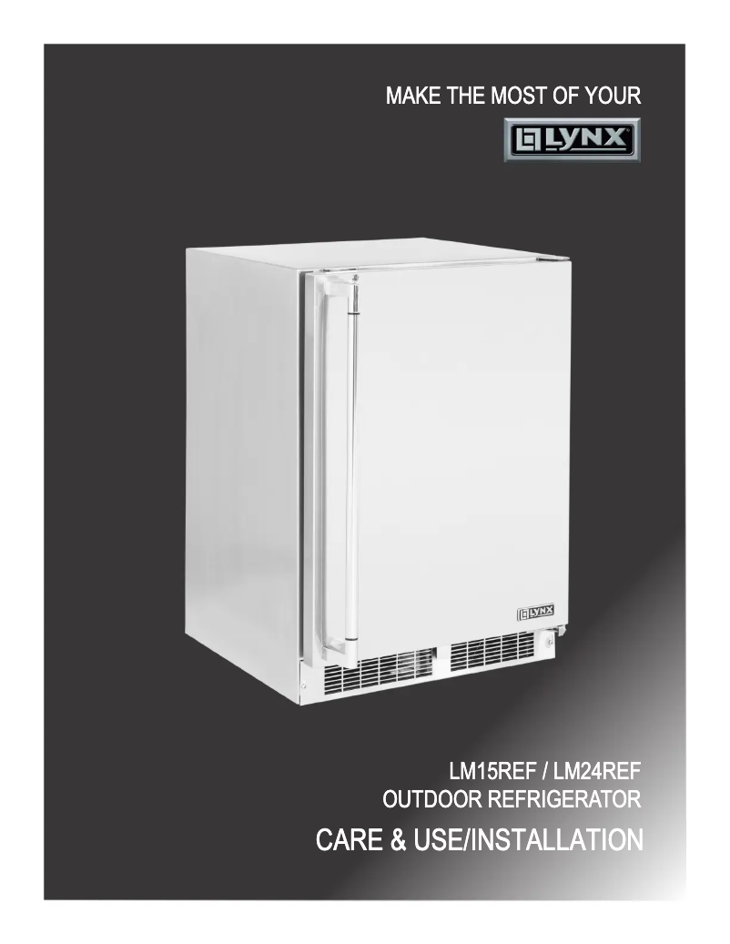 Page 1 de la notice Guide d'installation Lynx Professional LM24REFCR