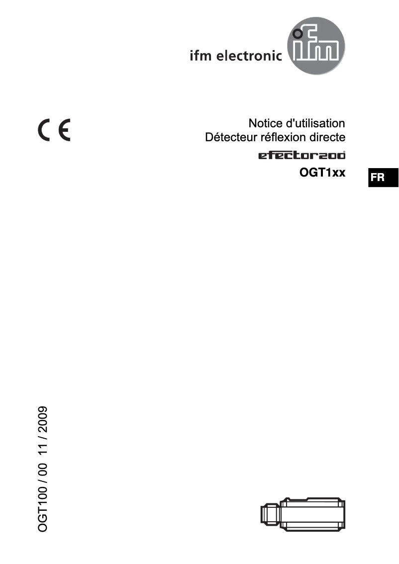 Page 1 de la notice Manuel utilisateur IFM OGT101