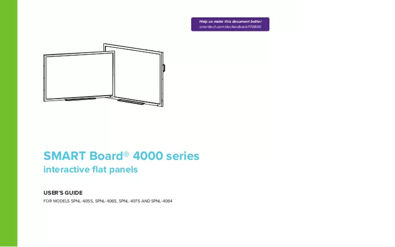 Page 1 de la notice Manuel utilisateur Smart Board 4055