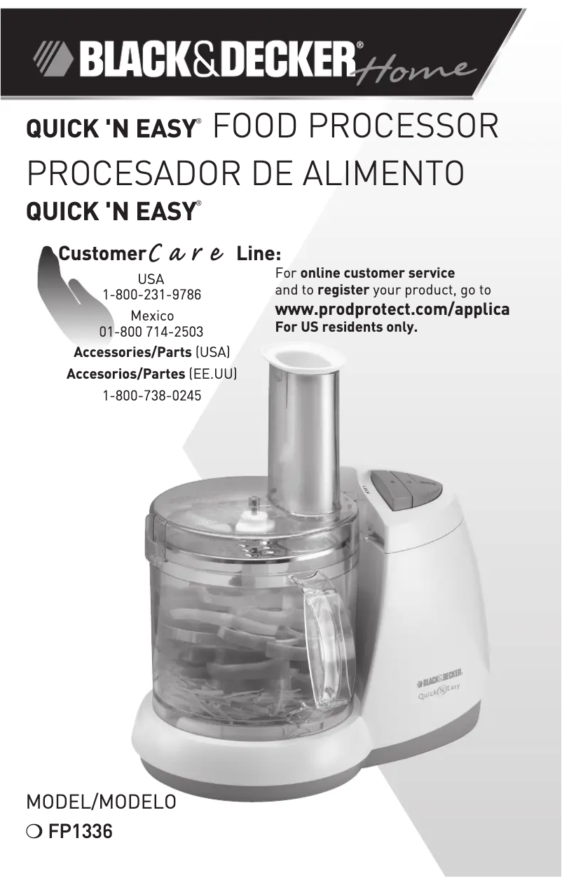 Page 1 de la notice Manuel utilisateur Black & Decker FP1336