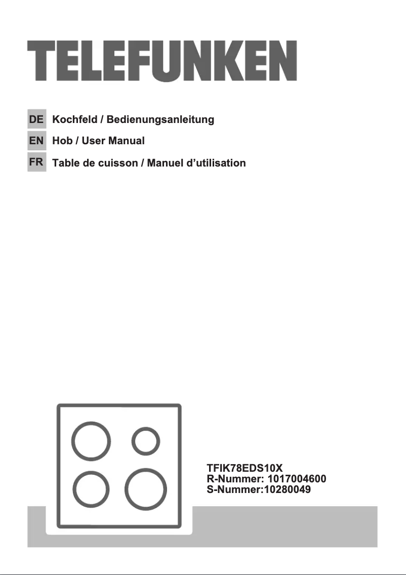 Image de la première page du manuel de l'appareil TFIK78EDS10X