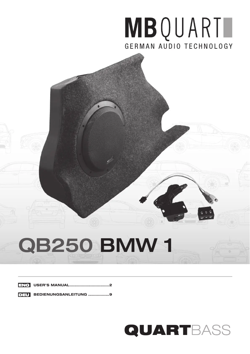 Page n°1 - Manuel utilisateur MB Quart QB250 BMW1