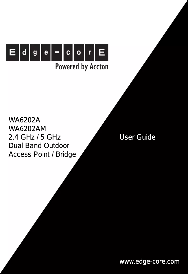 Image de la première page du manuel de l'appareil WA6202A EU