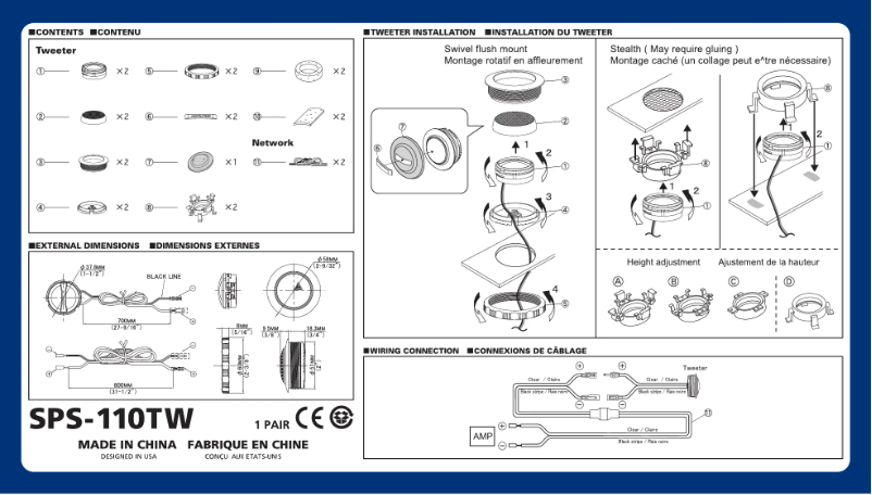 Page n°1 - Manuel utilisateur Alpine SPS-110TW