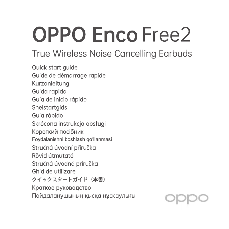 Page 1 de la notice Manuel utilisateur Oppo Enco Free 2