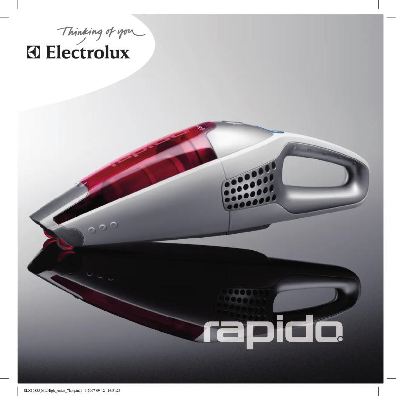 Page n°1 - Manuel utilisateur Electrolux Rapido ZB4112
