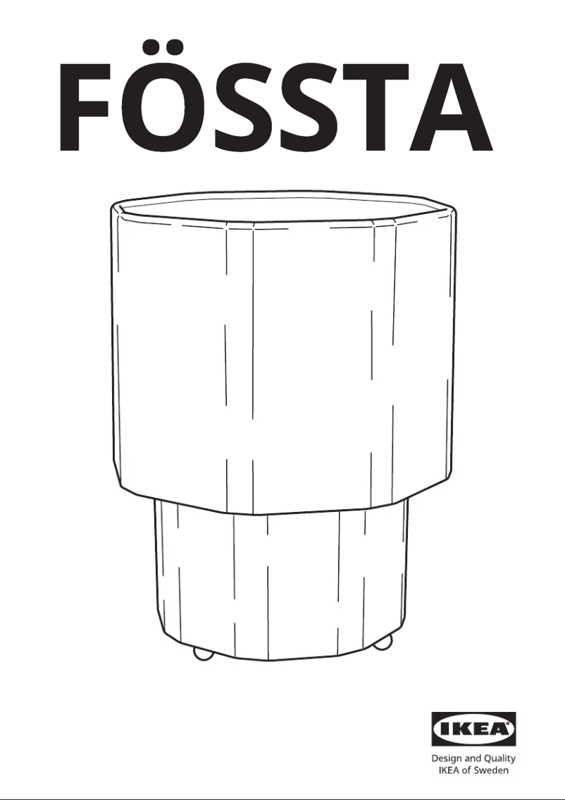 Page 1 de la notice Manuel utilisateur Ikea FÖSSTA 605.655.76