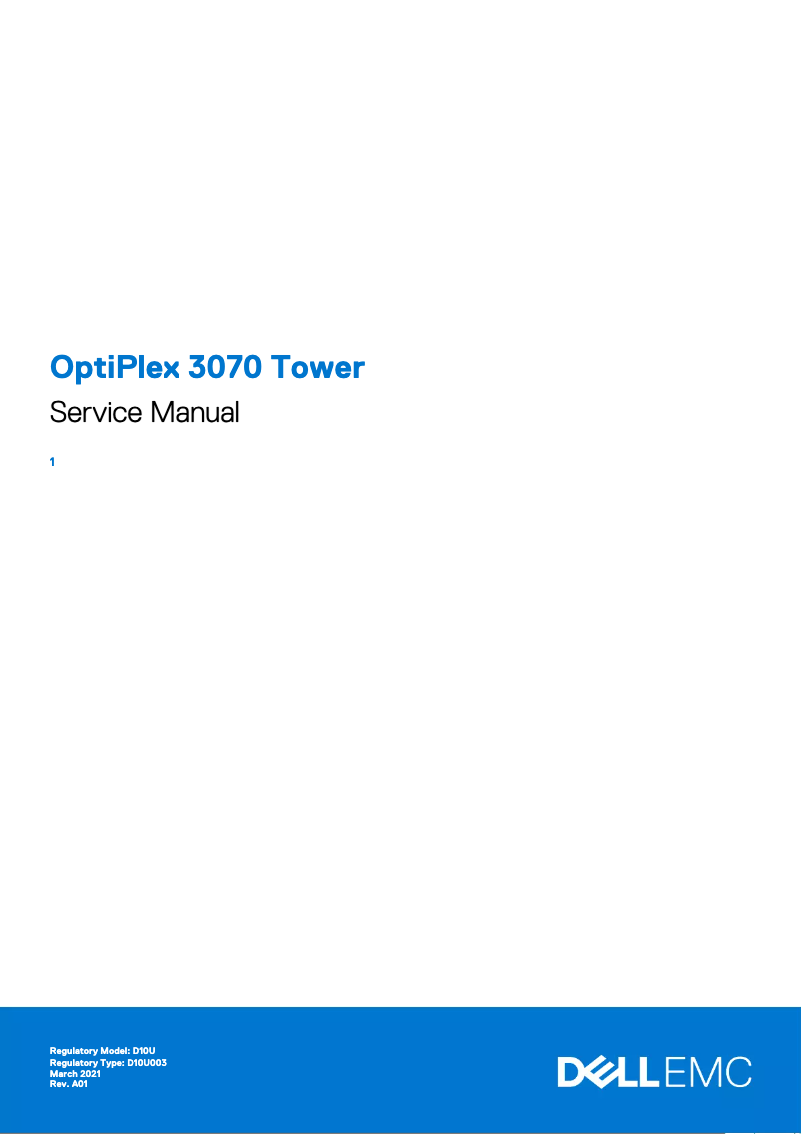 Page n°1 - Manuel utilisateur Dell OptiPlex 3070 Tower