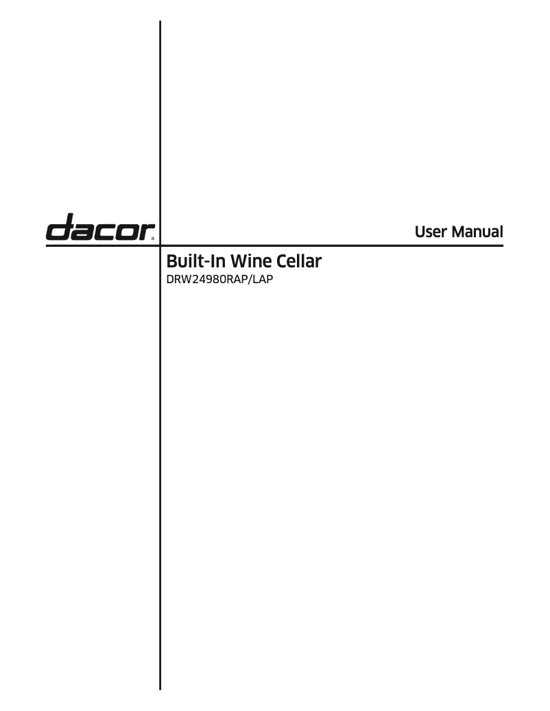 Page n°1 - Manuel utilisateur Dacor DRW24980RAP