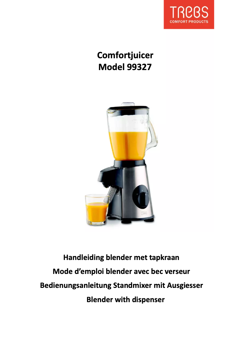 Image de la première page du manuel de l'appareil Comfortjuicer 99327