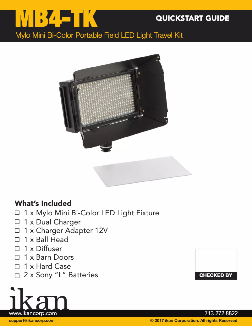 Page 1 de la notice Manuel utilisateur Ikan Mylo Bi-Color Mini MB4