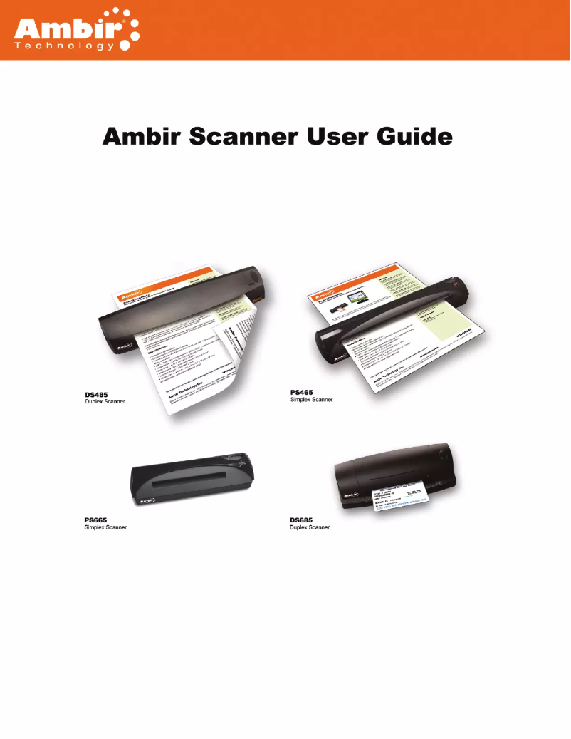 Page n°1 - Manuel utilisateur Ambir DocuStart ID485