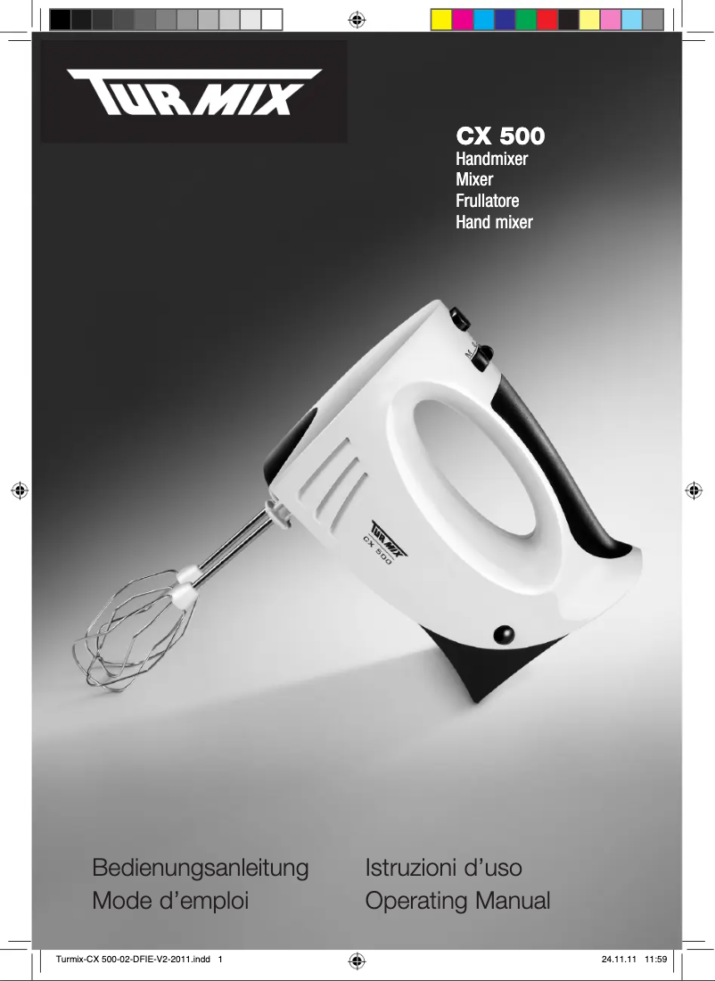 Image de la première page du manuel de l'appareil CX 500