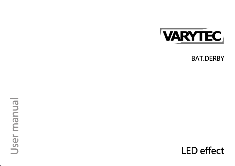 Page n°1 - Manuel utilisateur Varytec Bat.Derby
