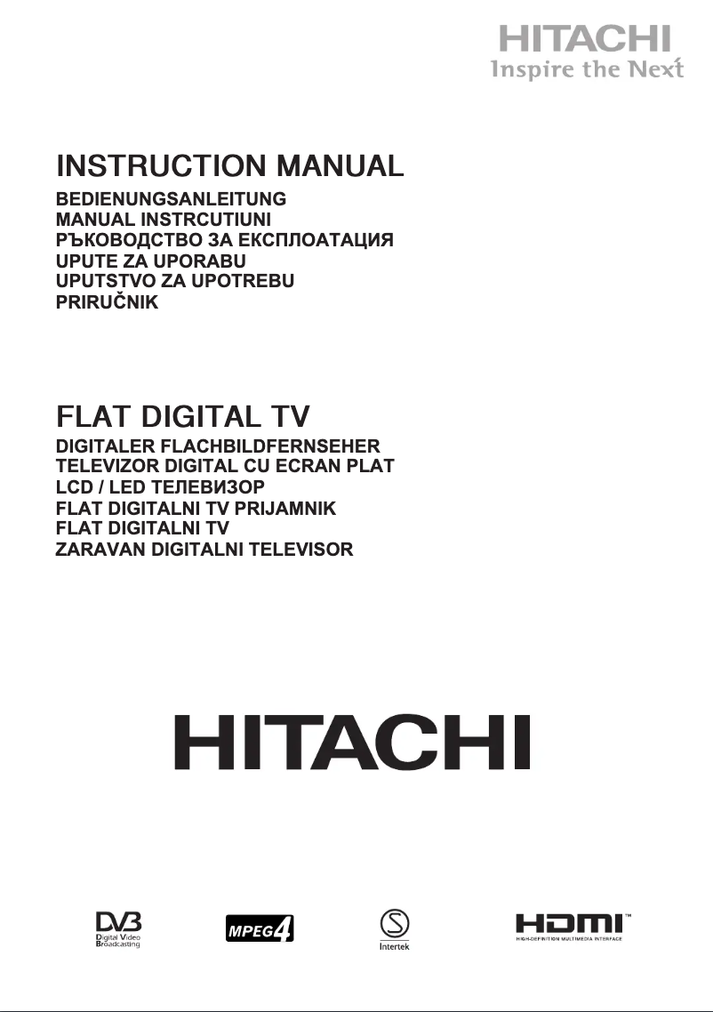 Page 1 de la notice Manuel utilisateur Hitachi 58HK5600