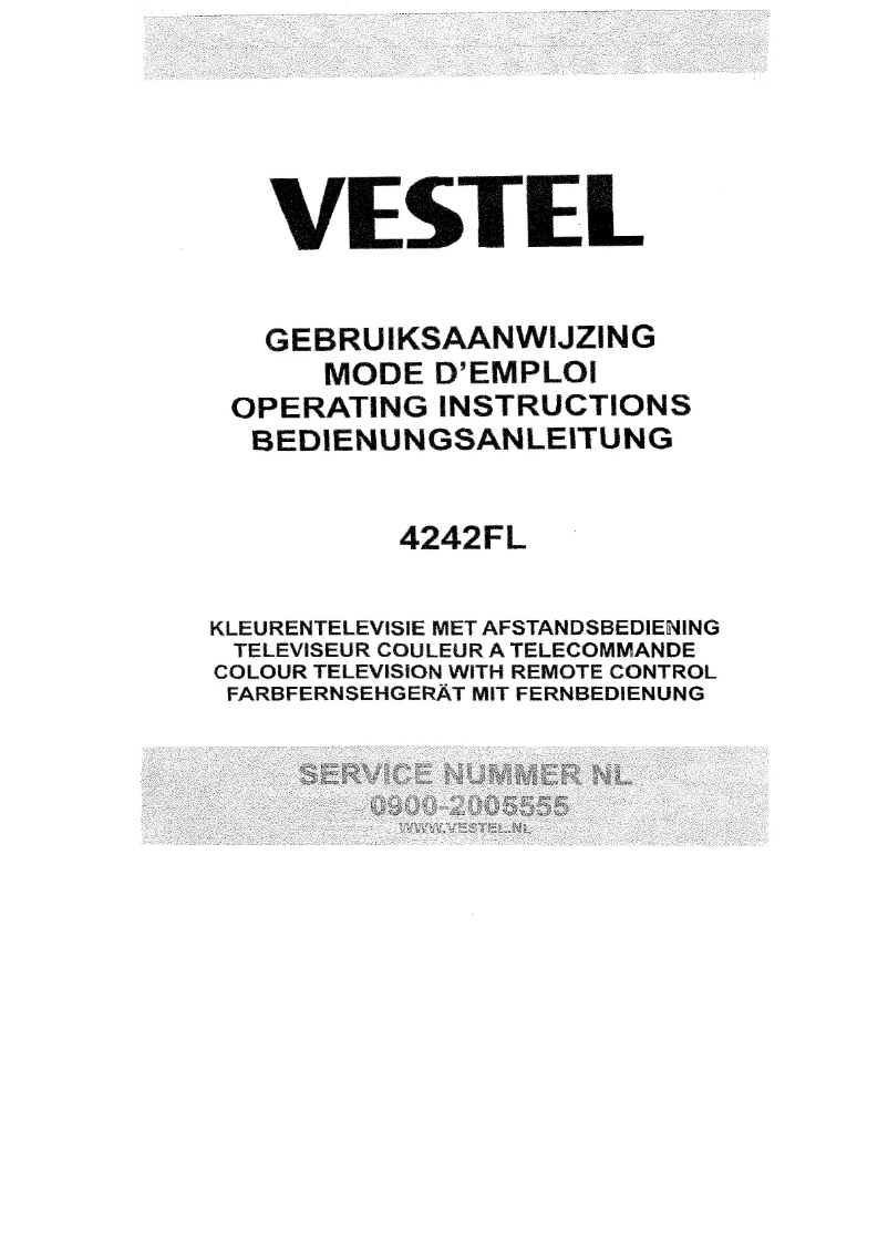 Page 1 de la notice Manuel utilisateur Vestel 4242FL
