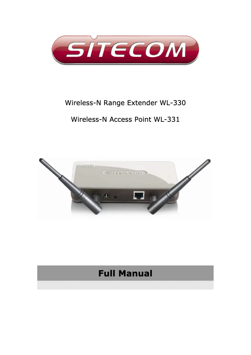 Image de la première page du manuel de l'appareil WL-330