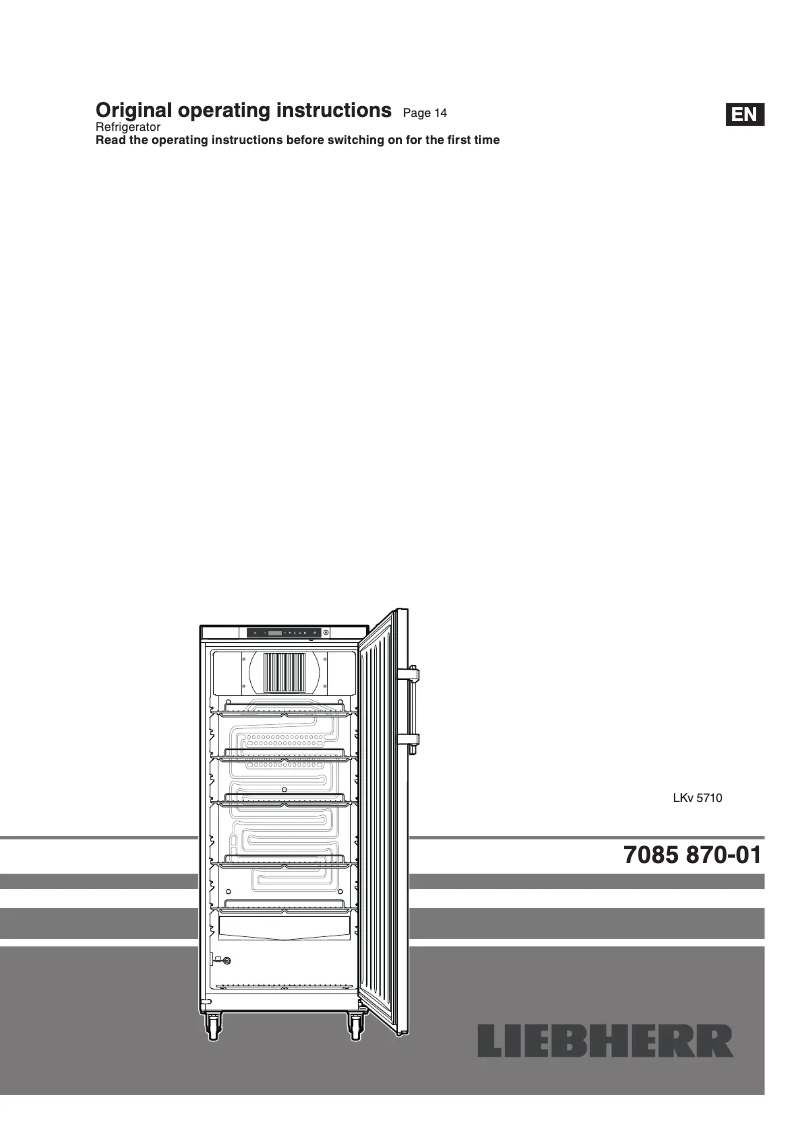 Page 1 de la notice Manuel utilisateur Liebherr LKv 5710 MediLine