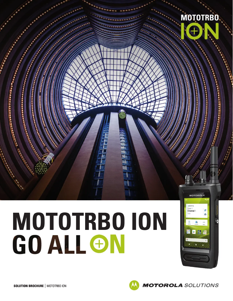 Page 1 de la notice Brochure Motorola MOTOTRBO Ion